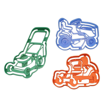 Lawn Mowers Yard Equipment Set Of 3 Cookie Cutters Made In USA PR1648