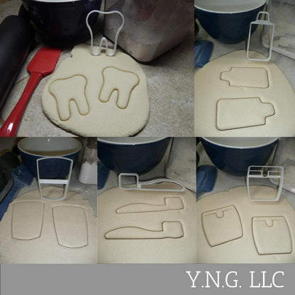 Dental Teeth Dentist Hygienist Appreciation Set Of 5 Cookie Cutters USA PR1650