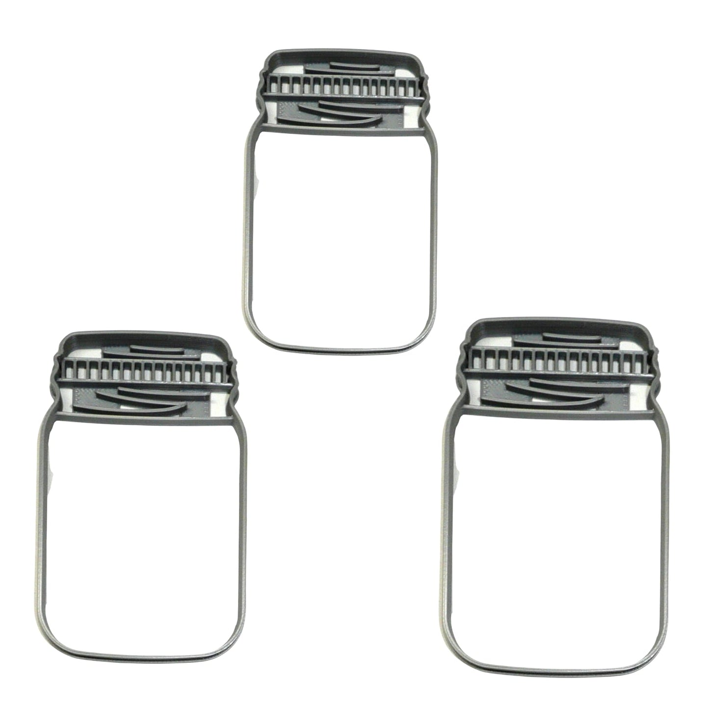 Mason Jars Ascending Size Garden Canning Set Of 3 Cookie Cutters USA PR1693