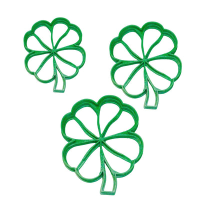 Cloverleaf 4 Leaf Clover Shamrock Set Of 3 Sizes Cookie Cutters USA PR1723