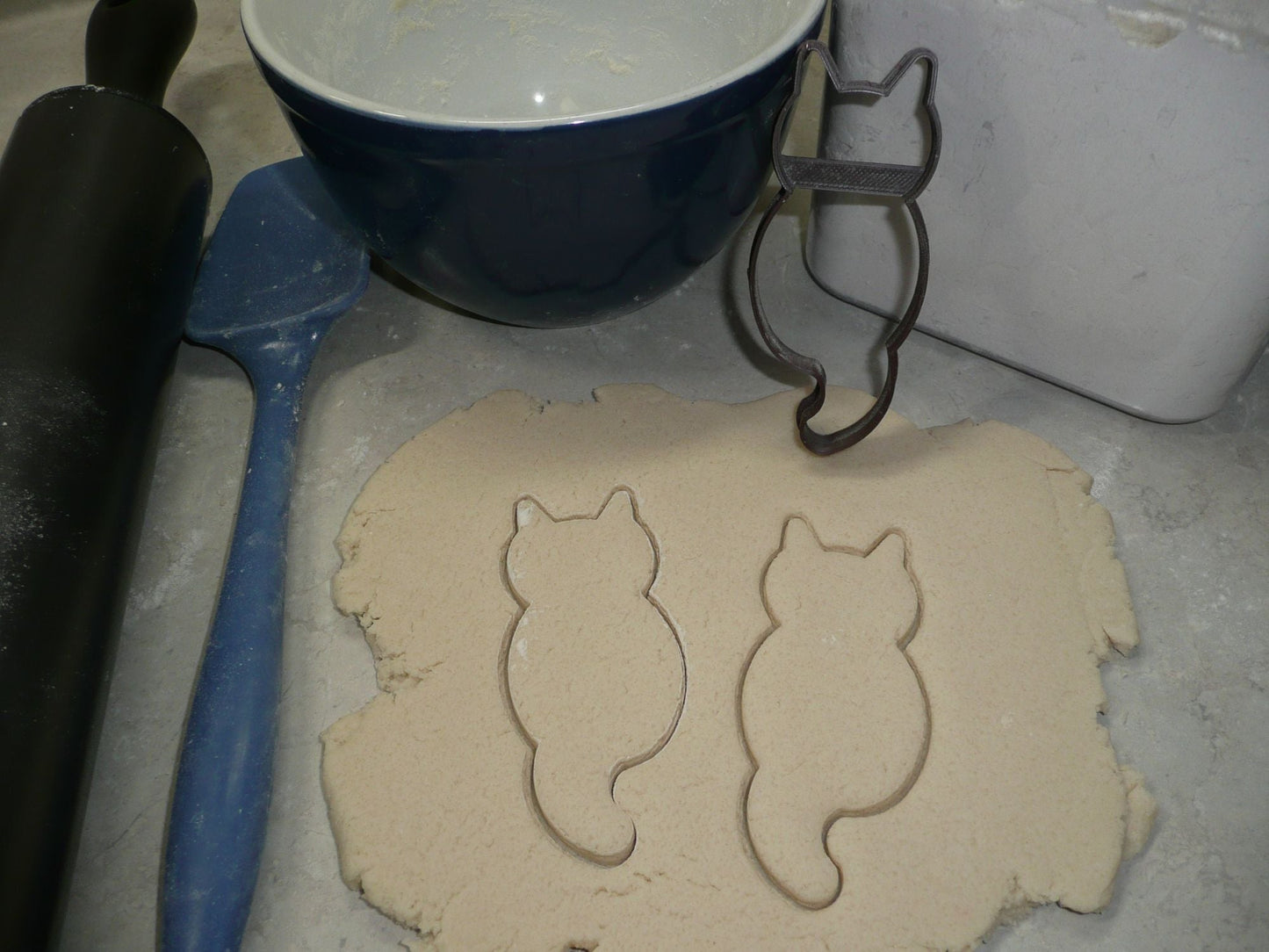 Cat Poses Kitty Face Sitting Laying Set Of 3 Cookie Cutters Made In USA PR1728