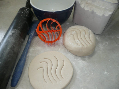 Wave Pattern Set Of 2 Sizes Concha Cutters Bread Stamps Made in USA PR1754