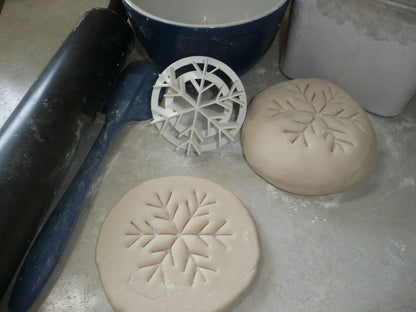 Snowflake Design Set Of 2 Sizes Concha Cutters Bread Stamps Made in USA PR1756