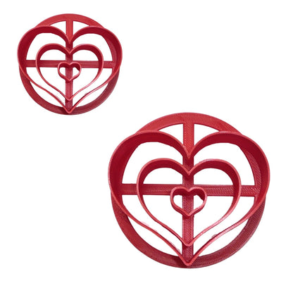 Heart Design Set Of 2 Sizes Concha Cutters Bread Stamps Made in USA PR1757