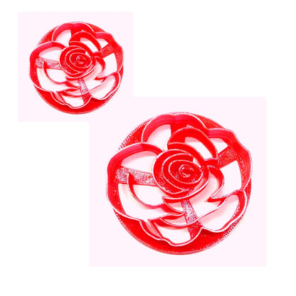 Rose Flower Set Of 2 Sizes Concha Cutters Bread Stamps Made in USA PR1760