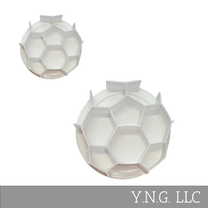 Soccer Ball Set Of 2 Sizes Concha Cutters Bread Stamps Made in USA PR1765