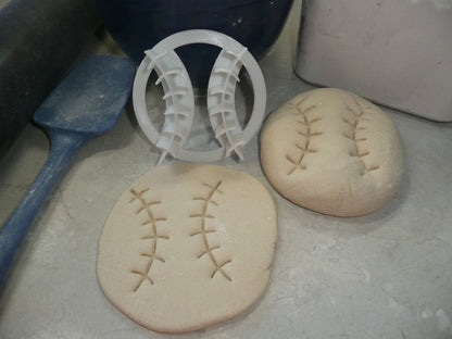 Baseball Softball Set Of 2 Sizes Concha Cutters Bread Stamps Made in USA PR1768