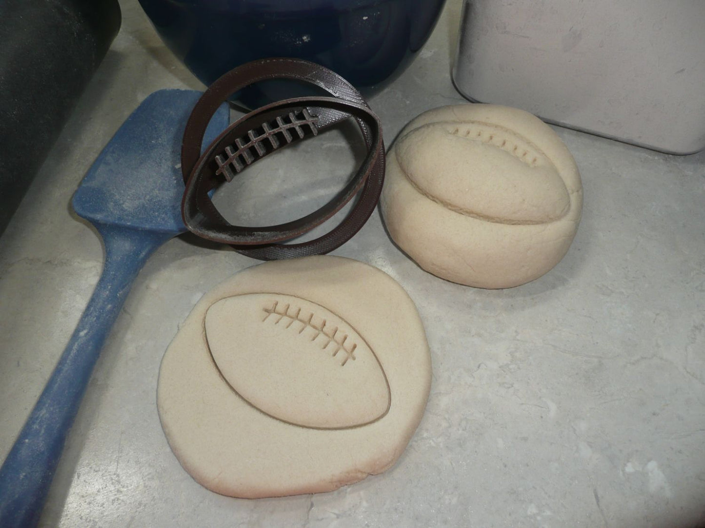 Football Set Of 2 Sizes Concha Cutters Bread Stamps Made in USA PR1769