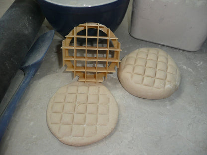 Waffle Pattern Set Of 2 Sizes Concha Cutters Bread Stamps Made in USA PR1779