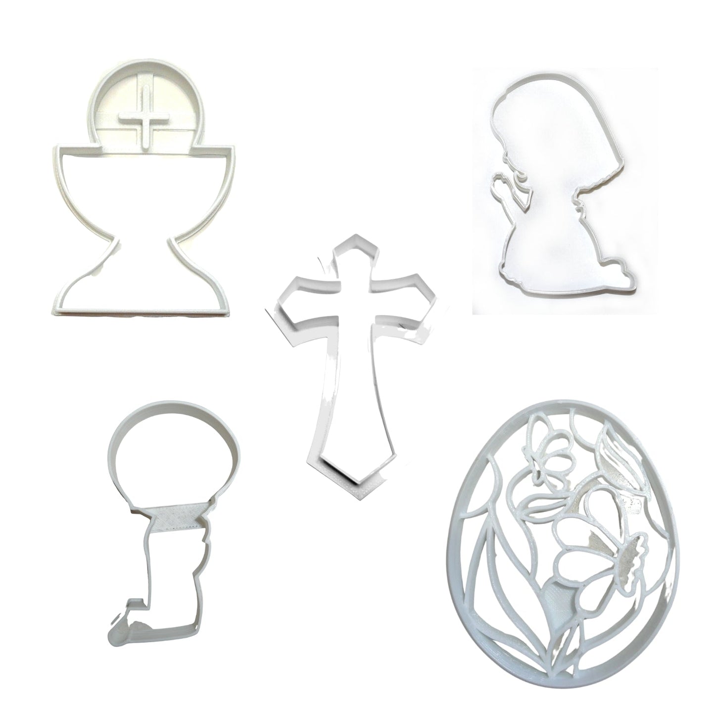 Easter Church Service Communion Set Of 5 Cookie Cutters Made In USA PR1786