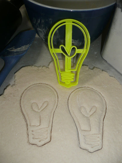 Lightbulb Light Bulb Idea Electricity Wire Filament Cookie Cutter USA PR2093