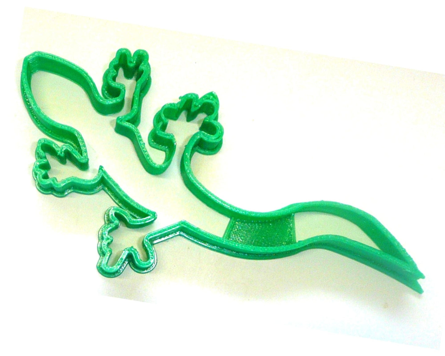 6x Gecko Lizard Fondant Cutter Cupcake Topper 1.75" USA FD2145