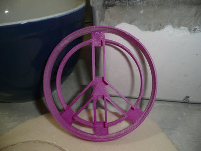 Peace Sign Symbol 1960s 1970s Retro Hippie Cookie Cutter USA PR2165