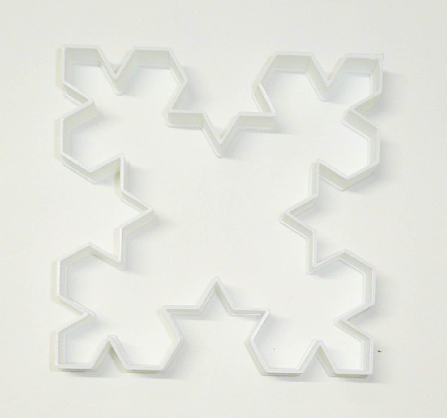 6x Snowflake Outline Fondant Cutter Cupcake Topper 1.75" USA FD2202