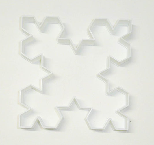 6x Snowflake Outline Fondant Cutter Cupcake Topper 1.75" USA FD2202