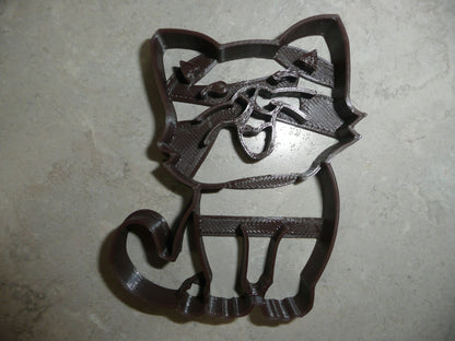 Yawning Smiling Cat Kitty Animal Cookie Cutter Made in USA PR2360