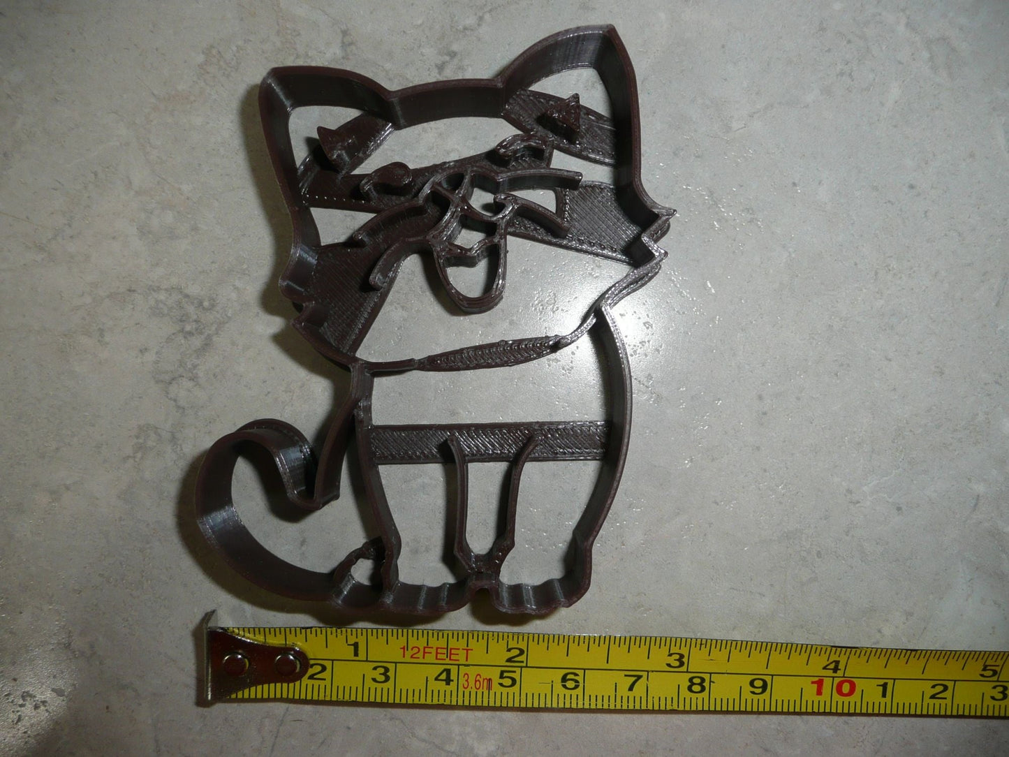 Yawning Smiling Cat Kitty Animal Cookie Cutter Made in USA PR2360