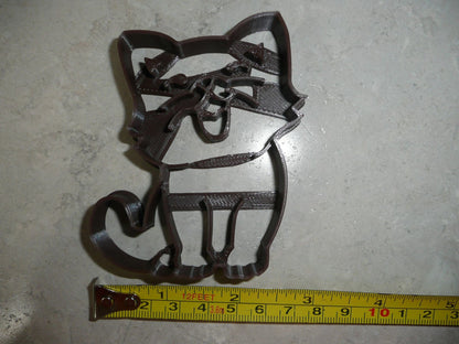 Yawning Smiling Cat Kitty Animal Cookie Cutter Made in USA PR2360