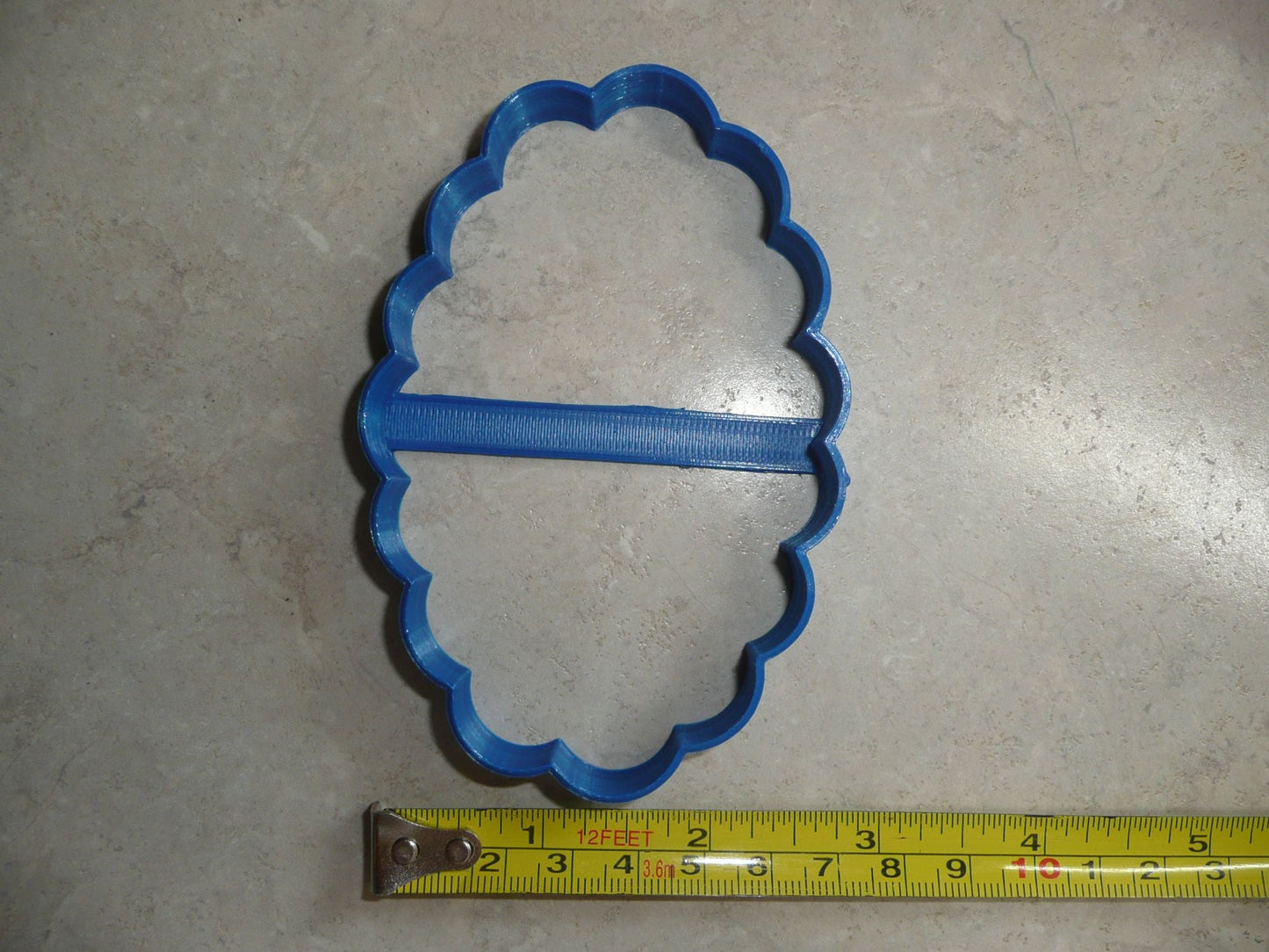 Oval Frame Scallop Edge Plaque Special Occasion Cookie Cutter USA PR273