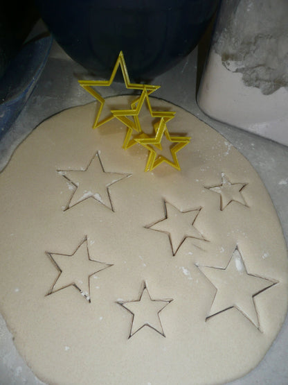 Stacking Star 3 Piece Set Outline Stars Cookie Cutters Baking Tool USA PR3190