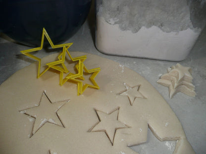 Stacking Star 3 Piece Set Outline Stars Cookie Cutters Baking Tool USA PR3190