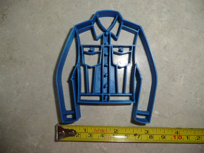 Denim Jean Jacket Detailed Clothing Fashion Cookie Cutter USA PR3206