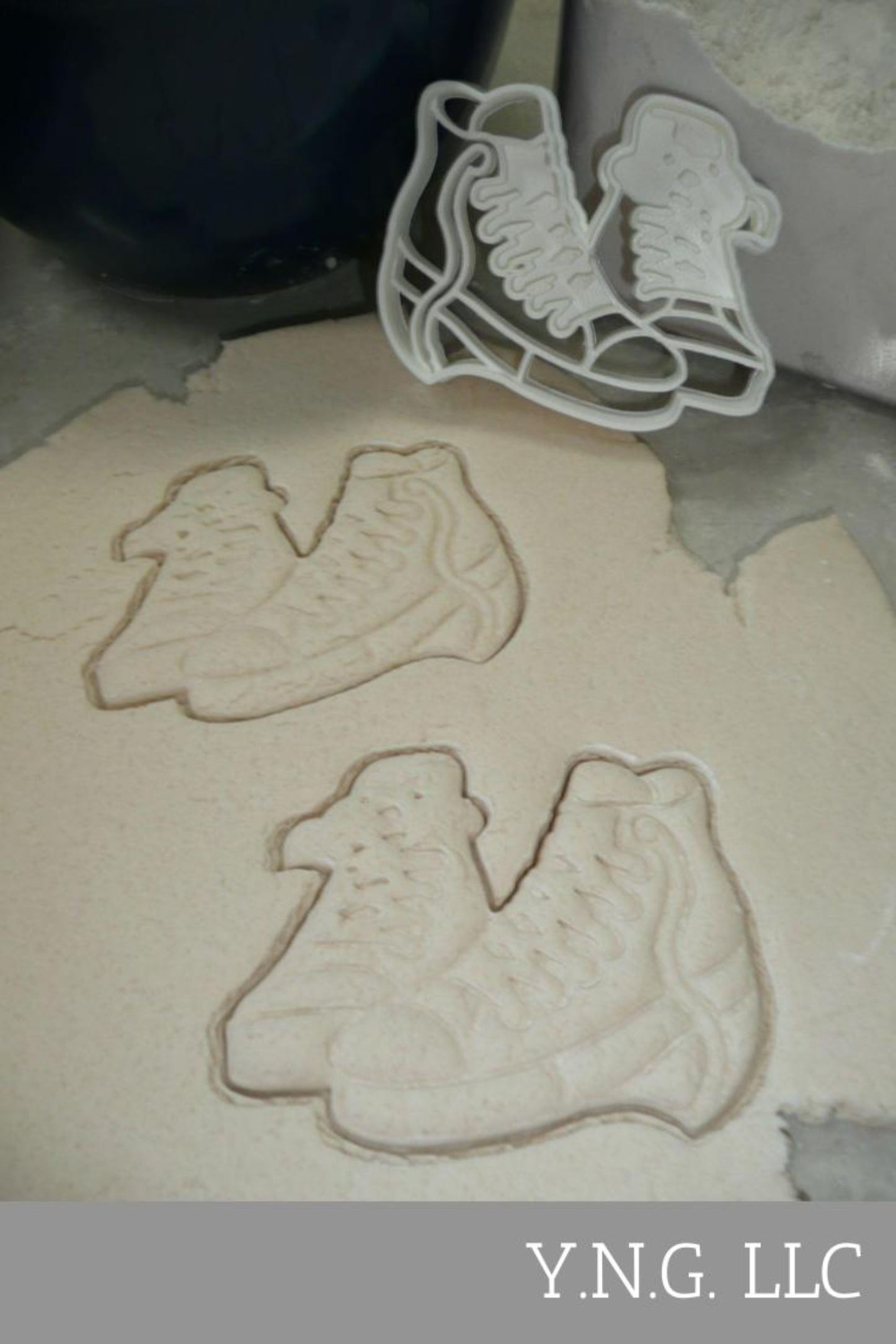 Sneakers Pair High Top Shoes with Lace Detail Cookie Cutter USA PR3207