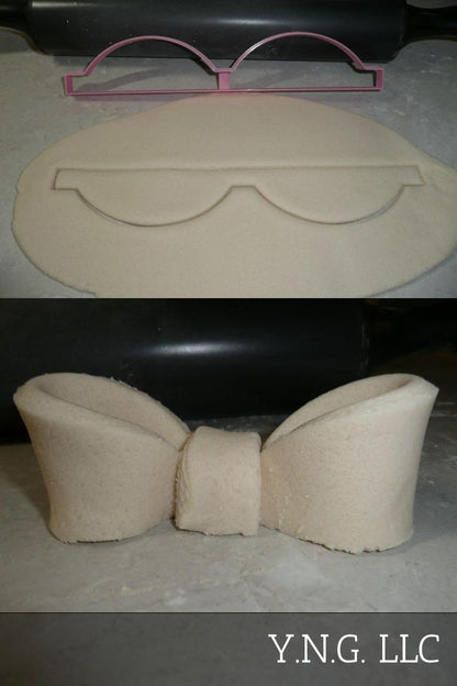 Half Size Cookie Cutter Bow Or 3D Fondant Cake Bow Baking Tool USA PR3372