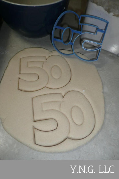 Number Fifty 50 Detailed Birthday Anniversary Sports Cookie Cutter USA PR3435