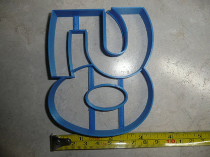 Number Fifty 50 Detailed Birthday Anniversary Sports Cookie Cutter USA PR3435