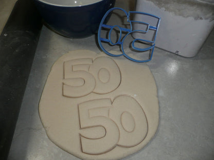 Number Fifty 50 Detailed Birthday Anniversary Sports Cookie Cutter USA PR3435