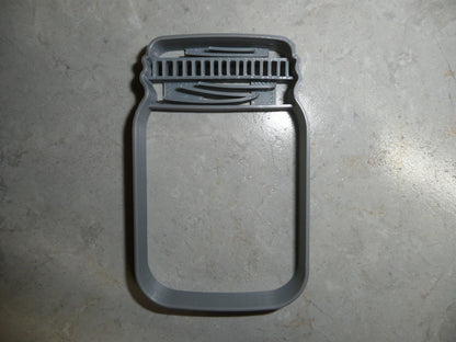 Mason Jar Detailed Lid Small Size Cookie Cutter Made in USA PR3436