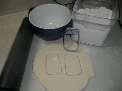 Mason Jar Detailed Lid Small Size Cookie Cutter Made in USA PR3436