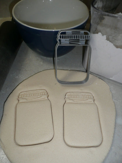 Mason Jar Detailed Lid Medium Size Cookie Cutter Made in USA PR3437