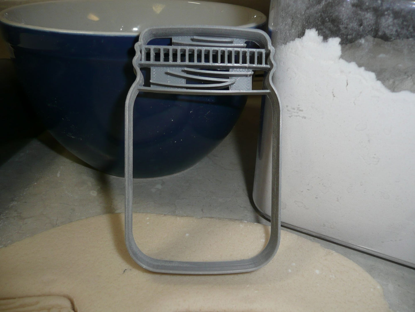 Mason Jar Detailed Lid Medium Size Cookie Cutter Made in USA PR3437