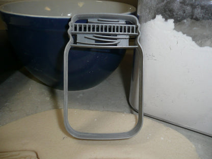 Mason Jar Detailed Lid Medium Size Cookie Cutter Made in USA PR3437
