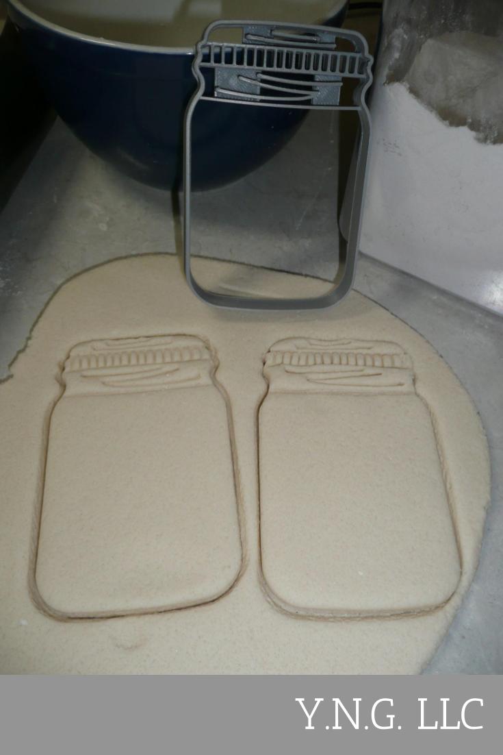 Mason Jar Detailed Lid Large Size Cookie Cutter Made in USA PR3438