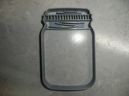 Mason Jar Detailed Lid Large Size Cookie Cutter Made in USA PR3438