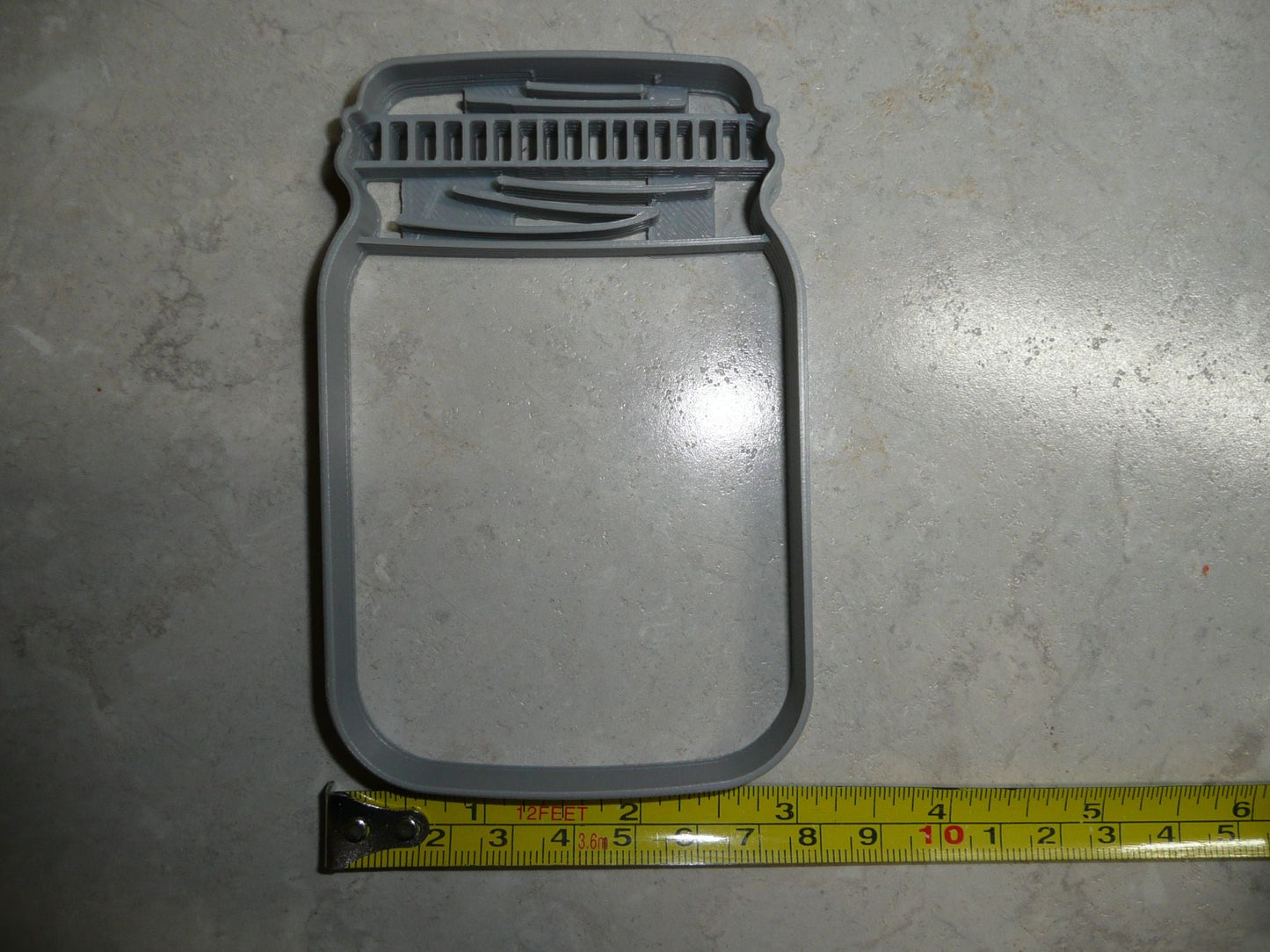 Mason Jar Detailed Lid Large Size Cookie Cutter Made in USA PR3438