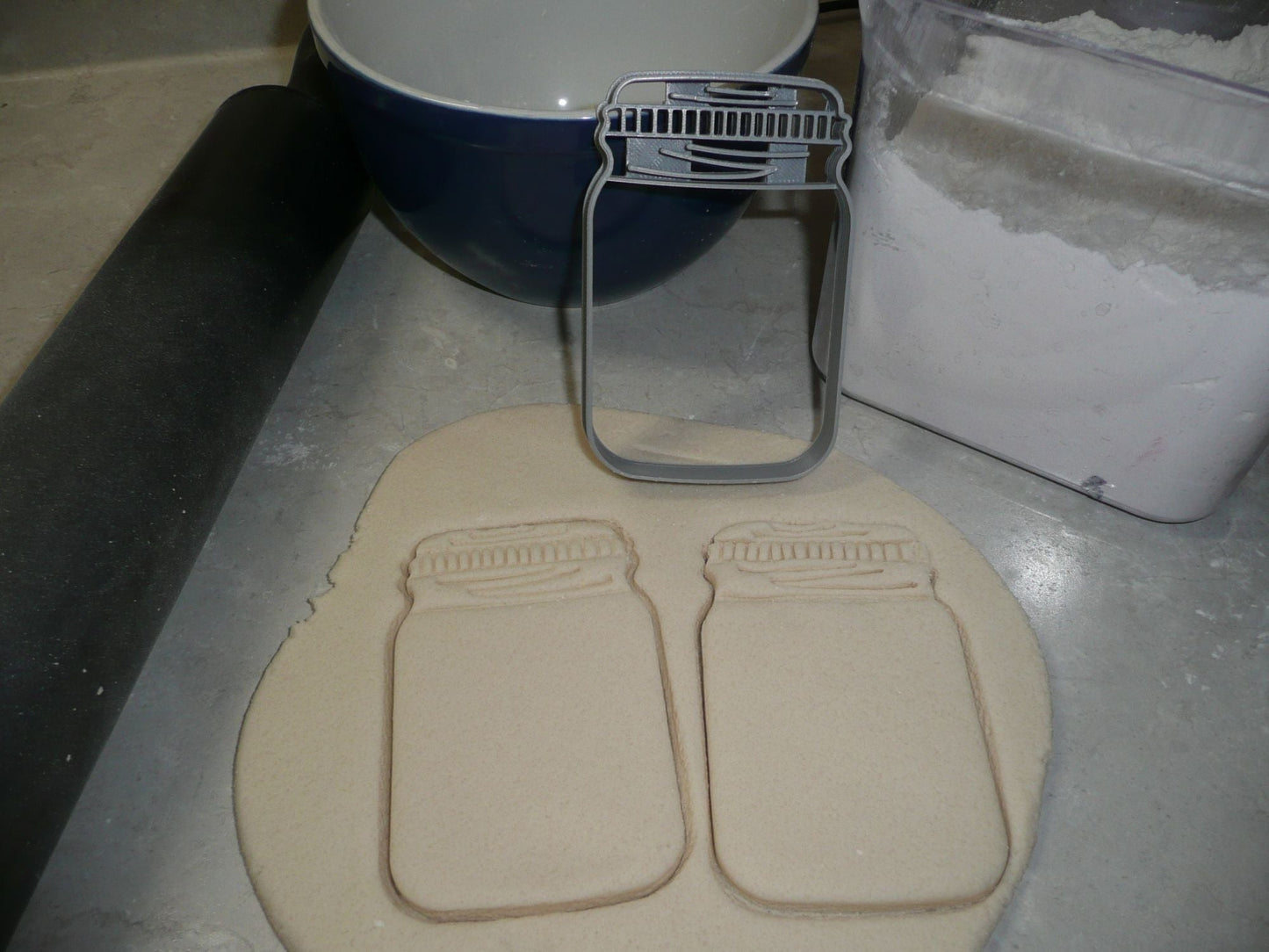 Mason Jar Detailed Lid Large Size Cookie Cutter Made in USA PR3438