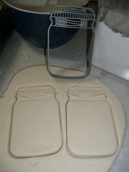 Mason Jar Detailed Lid Large Size Cookie Cutter Made in USA PR3438