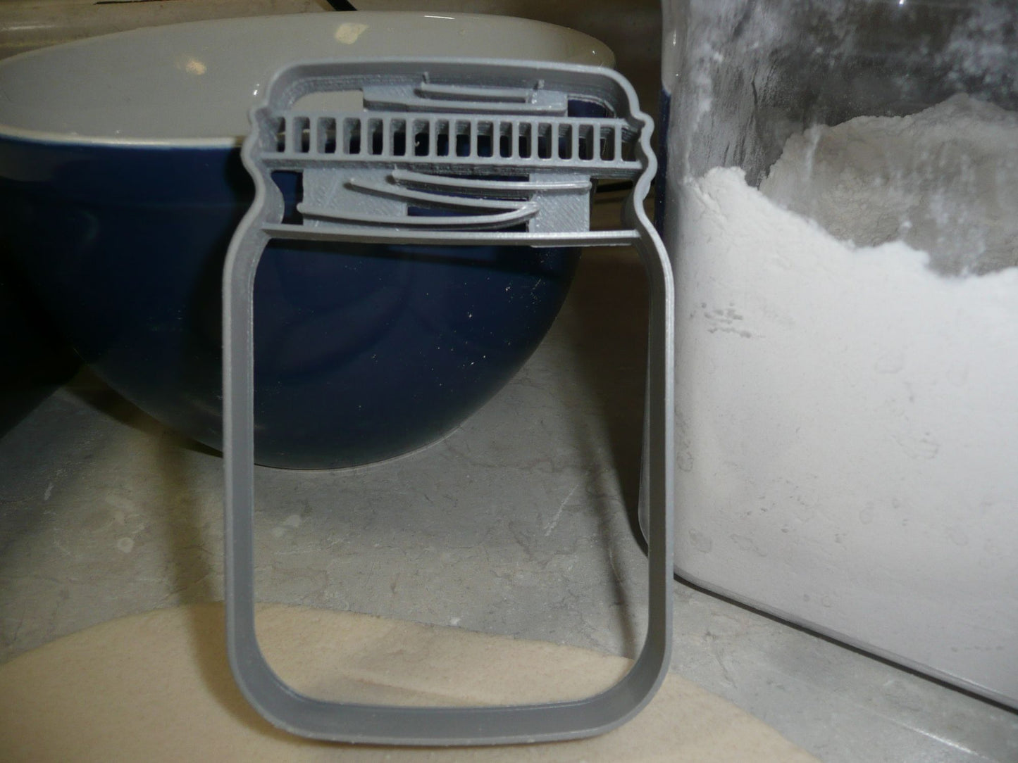 Mason Jar Detailed Lid Large Size Cookie Cutter Made in USA PR3438
