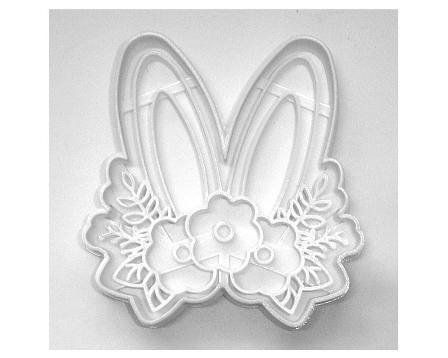 Floral Bunny Ears Flower Rabbit Easter Spring Cookie Cutter USA PR3452