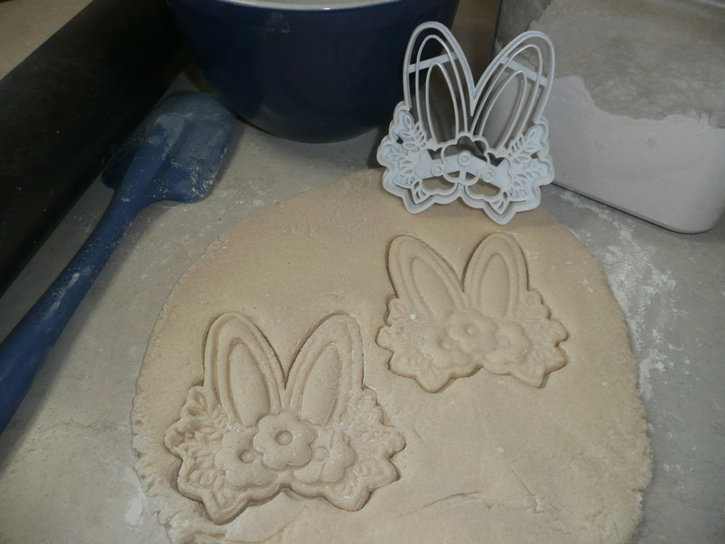 Floral Bunny Ears Flower Rabbit Easter Spring Cookie Cutter USA PR3452