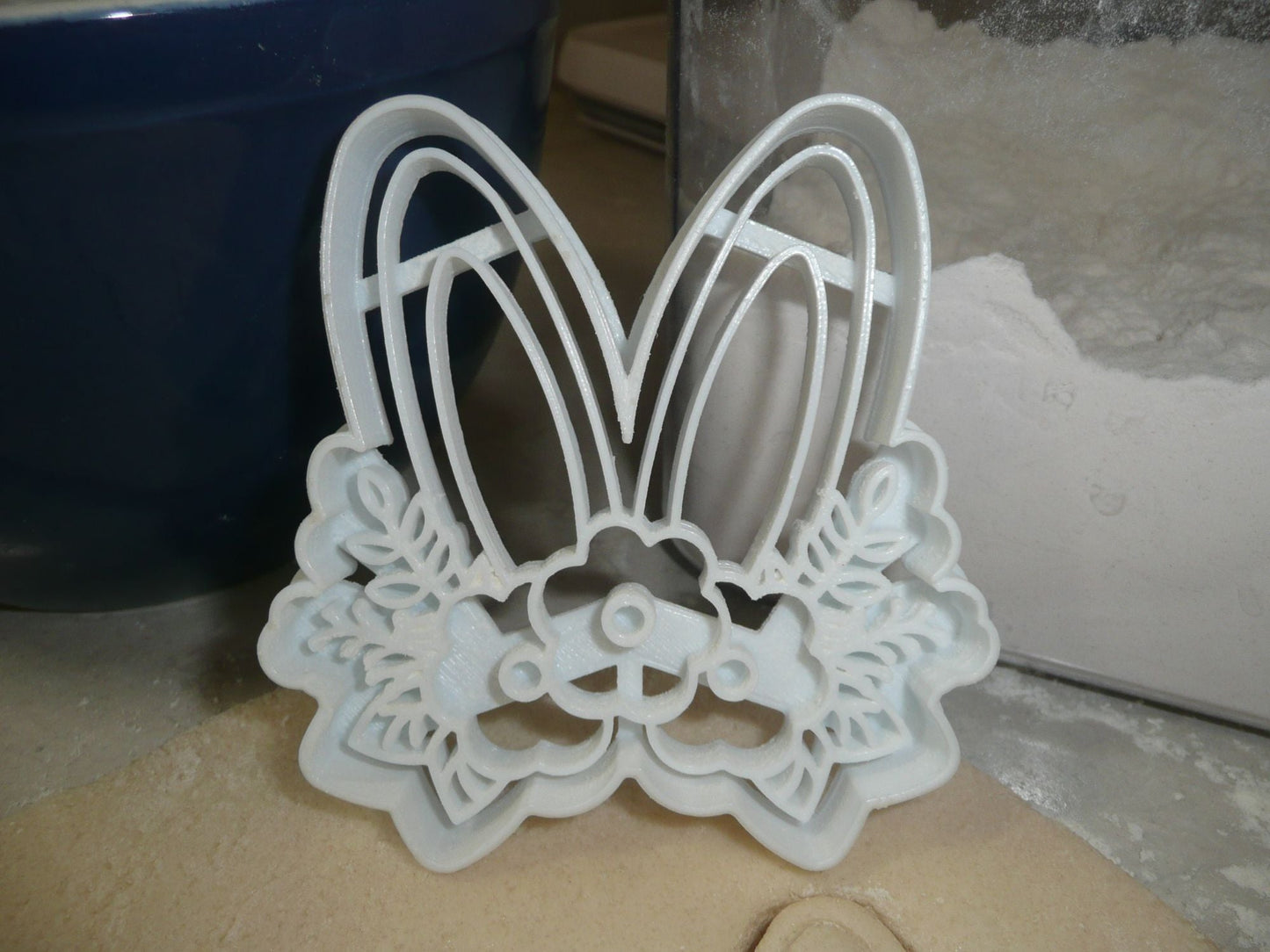 Floral Bunny Ears Flower Rabbit Easter Spring Cookie Cutter USA PR3452