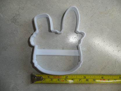 Bunny Face With Flowers Outline Rabbit Floral Easter Cookie Cutter USA PR3455