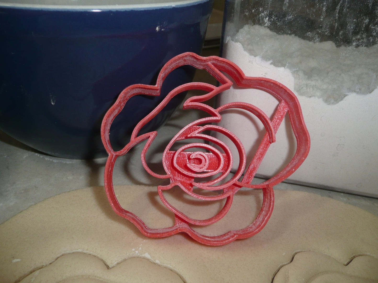 Flower 2 Rose Bloom Flowers Cookie Cutter Baking Tool USA PR3461