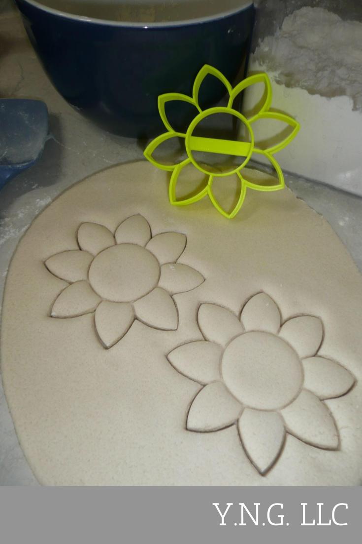 Flower 4 Sunflower Bloom Flowers Cookie Cutter Baking Tool USA PR3463