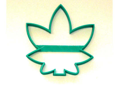 Cannabis Marijuana Leaf Smooth Edge Cookie Cutter Made in USA PR3472