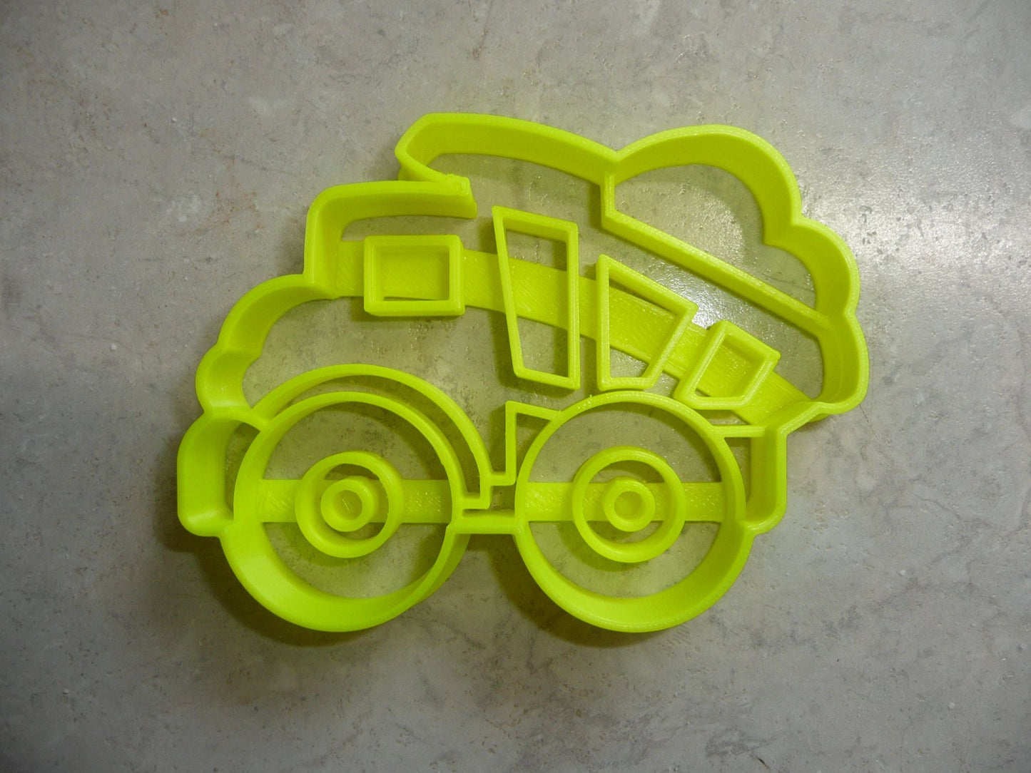 6x Dump Truck Construction Fondant Cutter Cupcake Topper 1.75 IN USA FD3474